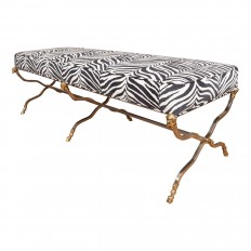 MIxed metal campaign style bench